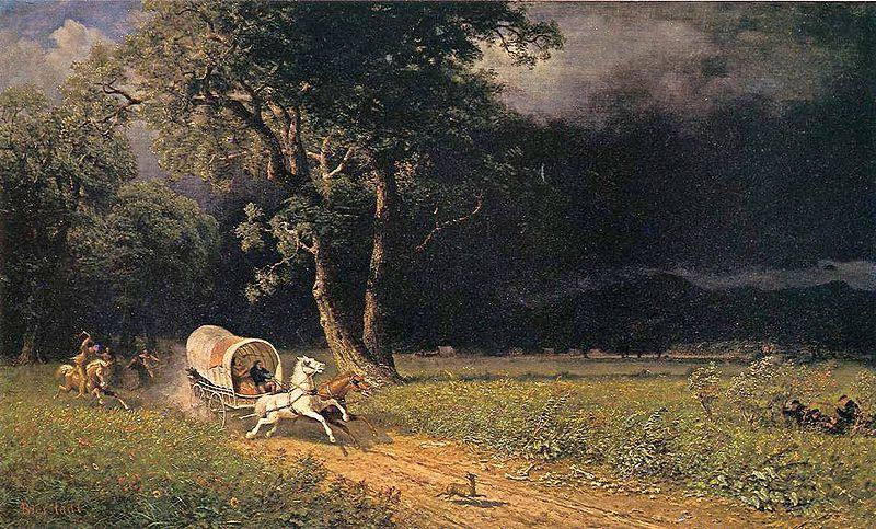 Albert Bierstadt The_Ambush Germany oil painting art